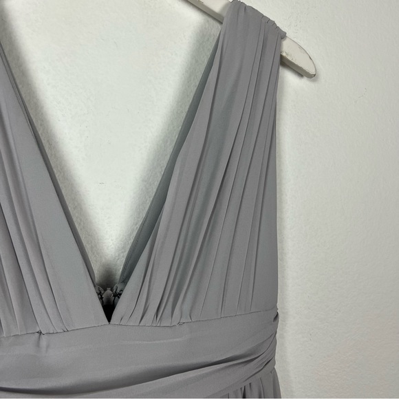 Lulu’s Heavenly Hues light grey flowy maxi dress Size Medium - Picture 4 of 9